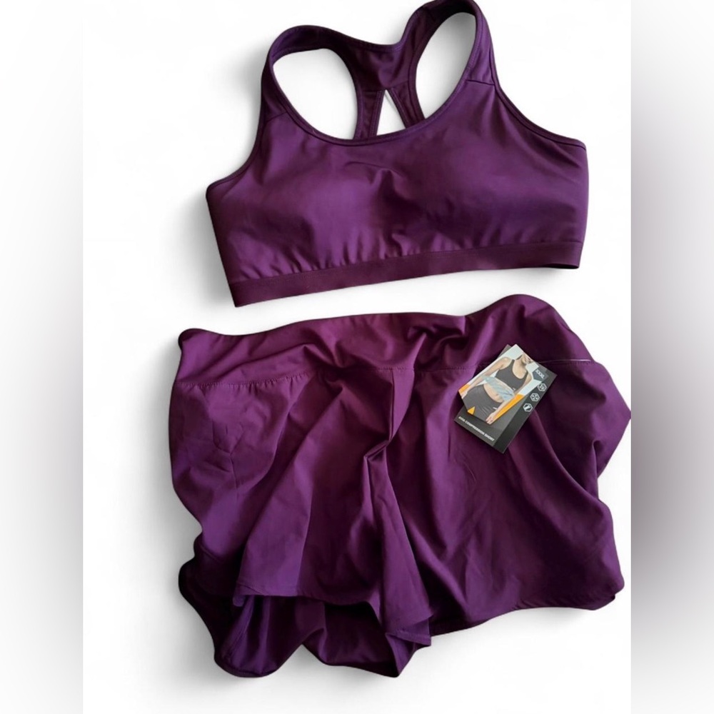 Avia Deep Purple Plus -Sports Bra and Shorts Set